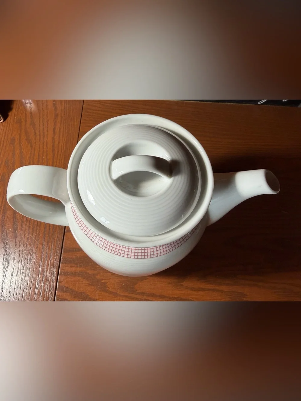 FLORIDA by Thomas Coffee Tea Pot Rosenthal made in Germany white w/ pink trim